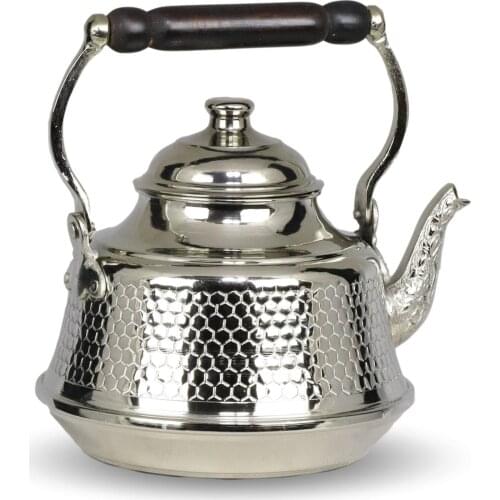 Morya Copper Turkish Tea Pots Set 1teapot Warmer Coffee Teaware Kettle Infuser Vintage Kitchen Decor Handmade 2.4 Lt