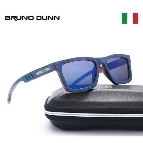 Bruno Dunn Wood Sunglases Women Men Polarized Brand Designer Sunglases Oculos De Sol Masculino feminino ray zonnebril dames 2019