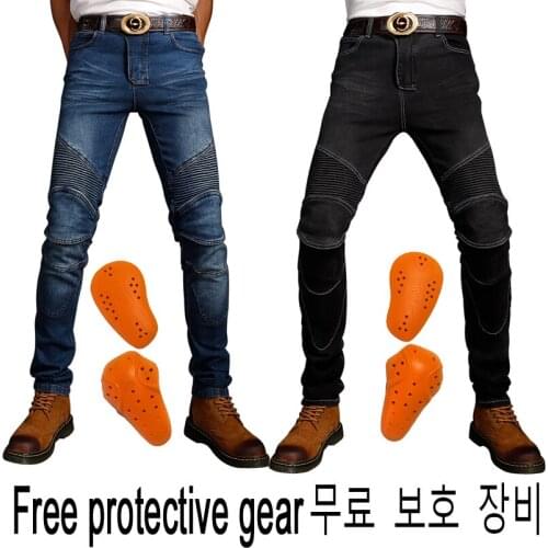 2020 Hi-LN Mens motorcycle jeans MOTOCROSS PROTECT PANT locomotive riding motorcycle pants Biker moto jeans Denim Trousers S-5XL