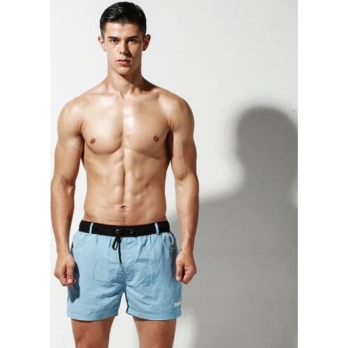 2019 Desmiit Mens solid Swimming Shorts Summer Beach Surfing Men Board Shorts Althetic Sport Running Gym Male Shorts