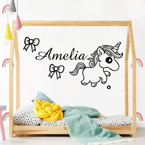 Unicorn Wall Stickers Decorative Sticker Home Decor For Kids Rooms Diy Home Decoration Wall Art MURAL Drop Shipping