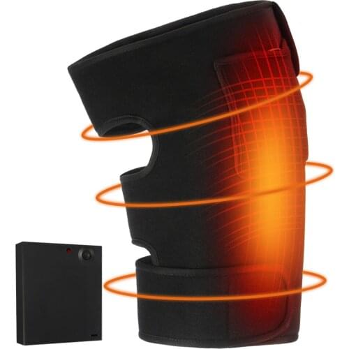 2pcs Knee Warmerwith 2 Battery Box Operated Heating Knee Brace Wrap Heat Therapy For Knee Injury Pain Relief