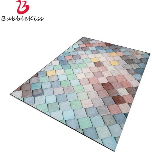 Bubble Kiss Nordic Gradient Geometric Colorful Pattern Carpets for Bedroom Home Living Room Decor Customized Rugs Non-slip Mats