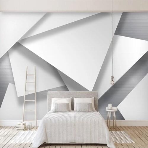 Custom Wall Mural Non-woven Wallpaper 3D Stereoscopic Modern Abstract Geometric Living Room TV Background Decorative Wall Paper