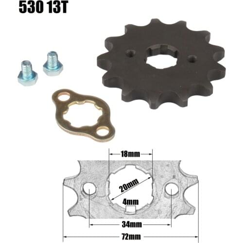 Front Engine Sprocket Star 530 13T 20mm For 530 Chain With Locker Motorcycle Dirt Bike PitBike ATV Quad Parts