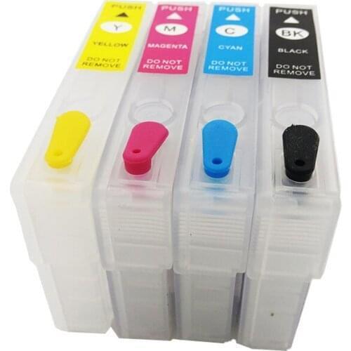 Vilaxh T702 T702XL Refillable Ink Cartridge No Chip for Epson Workforce Pro WF-3720 WF-3733 WF-3730 Printer