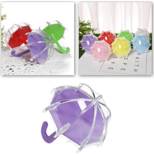 Mini Plastic Umbrella Shaped Candy Box Wedding Party Chocolate Christmas Gift Birthday Decoration Halloween Case