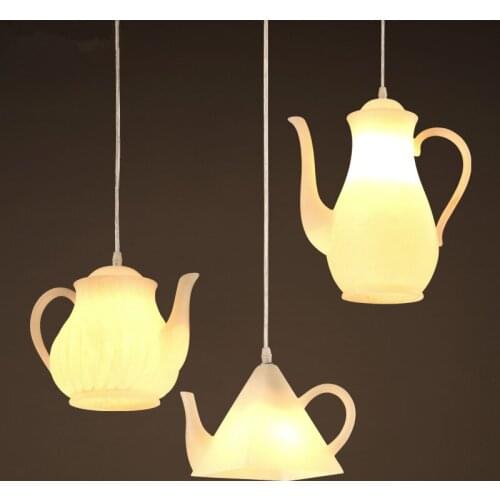 Northern Europe Simple Pendant Lamp Creative Teapot Suspension Luminaire Personality Bar Pendant Lights Restaurant Art Deco Ligh