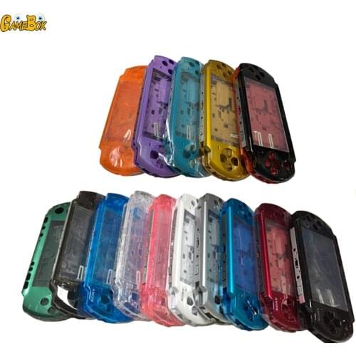 10 Color Clear Transparent Color For PSP3000 PSP 3000 Shell Game Console replacement full housing cover case with buttons kit