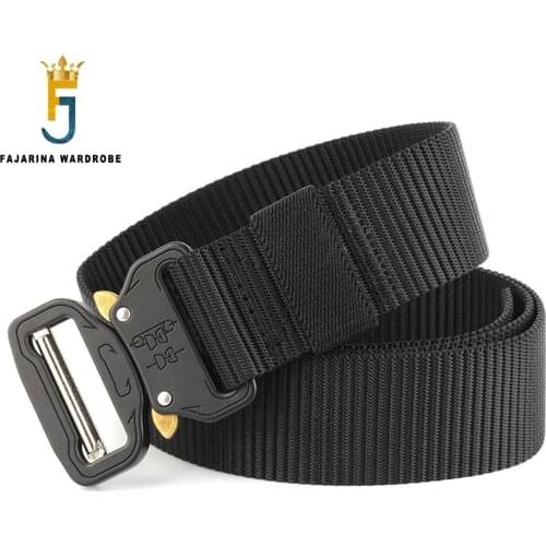 FAJARINA Outdoor Combat Training Military Fans Nylon Armed Belts Men Classic Tactical Multi-function Belt 3.8m Width CBFJ0078