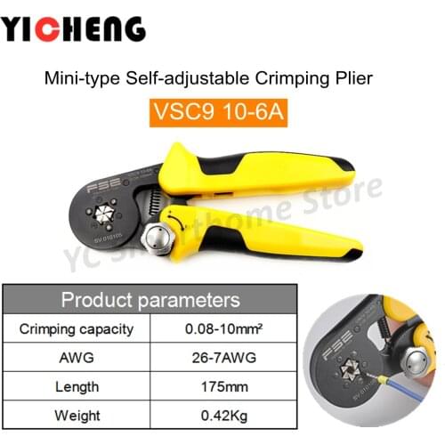 Manual multifunctional ratchet crimping pliers terminal pliers, adaptive tubular hexagonal crimping pliers, 26-7AWG
