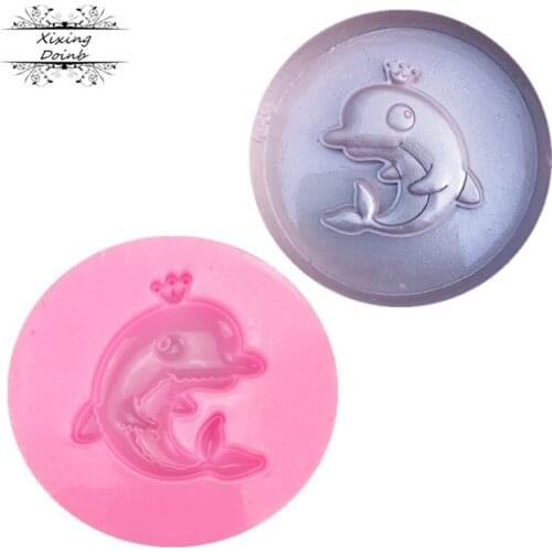 DIY dolphin shape silicone mold Soft Candy Mold Technology mold chocolate cake decoration tools