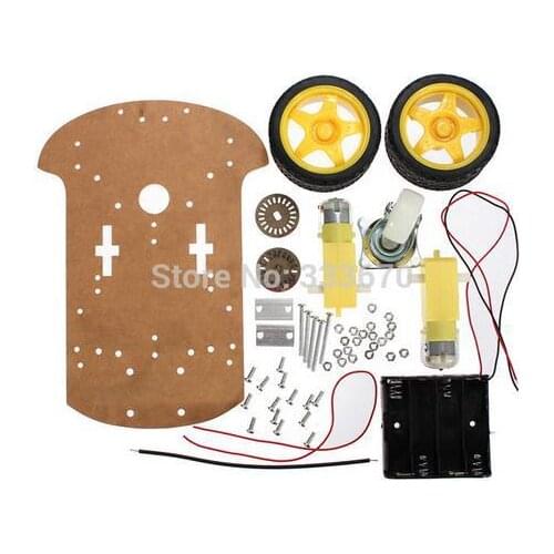 High Quality 2WD Motor Smart Robot Tracing Car Chassis Speed Encoder Kit Battery Box For Arduino