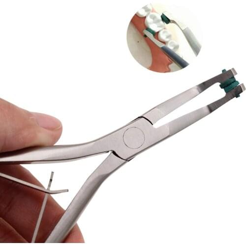 Dental Stainless Steel Crown Plier Remover With Green Rubber Tipped Durable