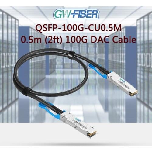 0.5m (2ft) Cisco DAC Cable QSFP-100G-CU0.5M Compatible 100G Gigabit QSFP28 Passive Direct Attach Copper Twinax fiber optic Cable