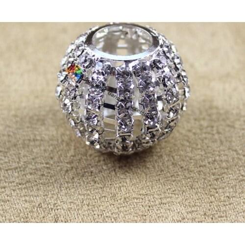 10pcs 30mm Sparkly Clear Crystal Rhinestone Ball BeadsFor DIY Browband Cane Pendant Jewelries Wedding Party Prom decoration