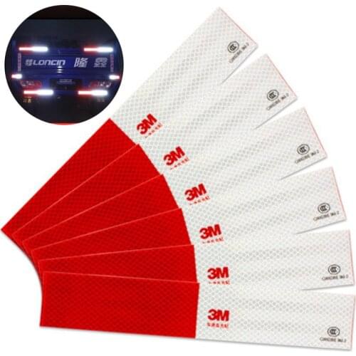 10pcs 5*30cm Car Reflective Stickers Warning Strip Reflective Truck Auto supplies Night Driving Safety Secure Red White Sticker
