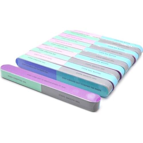 10 Pcs Nail Block Buffer Files 7 Side Multifunction Sponge Nails Care Tools Nail Buffer Bloc Polissoir Ongle Gel Para Unha Kits