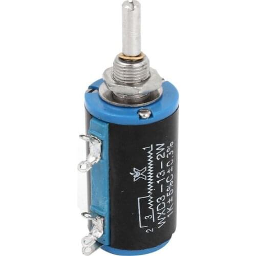 2pcs WXD3-13 1K ohm 2W 4 Pin Terminals 10 Turn Wire Wound Potentiometer
