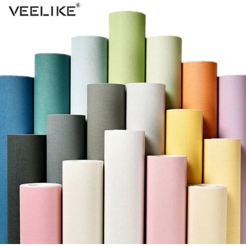 3 Meters Matte Solid Color Wallpaper Furniture Cabinet Renovation Tile Stickers Bedroom Vinyl Film DIY Self Adhesive Room Decor