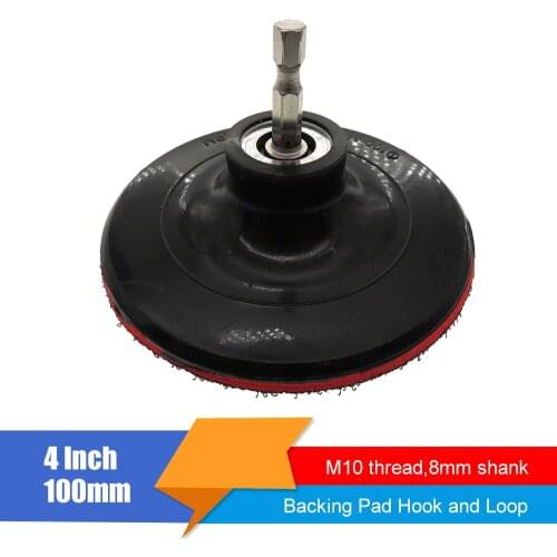 4 Inch 100MM Rotary Backing Pad 12000 RPM Sanding Pad Hook and Loop for Grinding & Polishing M10 Thread