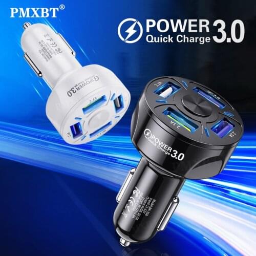 Car USB Charger Quick Charge 3.0 4.0 Universal 48W Fast Charging in car 4 Port mobile phone charger for samsung s10 iphone 12 11