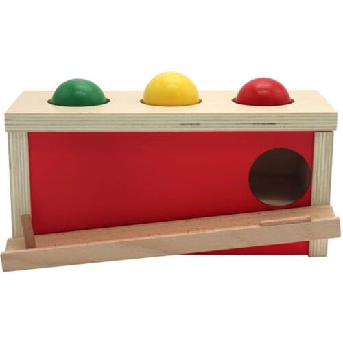 Montessori Ball Tracker Wooden Push Ball Baby Toys