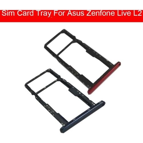 Memory & SIM Card Tray Holder For Asus Zenfone Live L2 Sim Card Reader Slot Socket Adapter Repair Replacement Parts