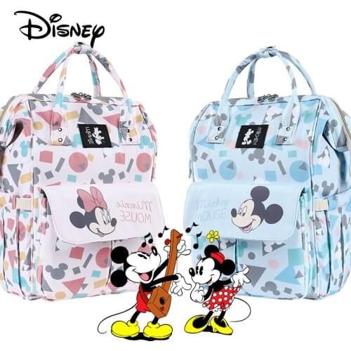Disney Baby Diaper Bags Waterproof Large Capacity Maternity Backpack for Mom Baby Care Mommy Organizer Travel Insulated Bag