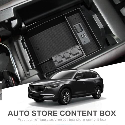 For MAZDA CX-8 CX-9 2016 - 2019 CX8 CX9 Car Central Armrest Box Stowing Tidying Center Console Organizer Tray Car Accessories