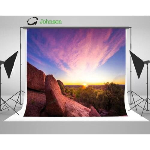 Autumn Sunrise Texas Hill Country Tree background polyester or Vinyl cloth High quality Computer print wall backdrop