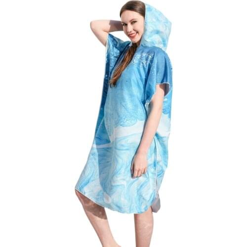 Bathrobe quick drying Hooded Bath Towel Cape double side Velvet Cape surfing swimming beach Towel dress fashion beach towel