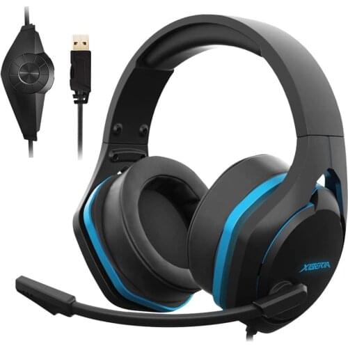 Computer game headset deep bass 3D surround sound USB headset with noise reduction microphone RGB light