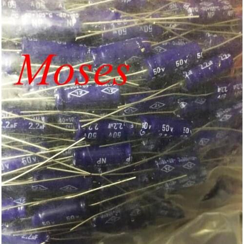 50v 2.2uf Capacitors 100% Original New Axial Audio Electrolytic Capacitor NP Bipolar Capacitance 6x16mm +/- 20