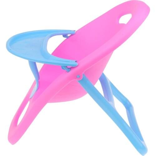 Dollhouse Miniature Toddler High Chair for MellChan Baby Doll 9-11inch Reborn Doll Furniture Kids Pretend Play Toy