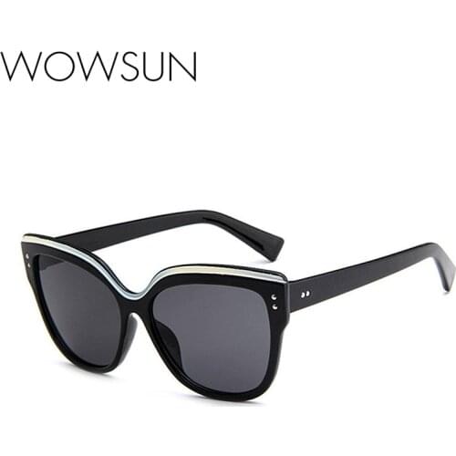 Square cat eye sunglasses female designer brand female sunglasses uv400 coating
