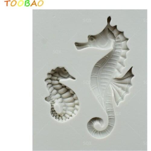 MINI Hippocampus Fondant Cake Mold Silicone 3D Leaf Press Mold Fondant Cupcake Decoration Tools DIY Baking Mold SQ17147