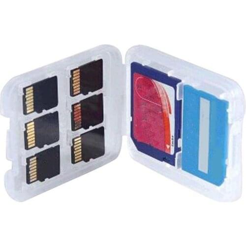 Multifunctional Clear Micro SD TF SDHC MSPD Memory Card Storage Box Holder Case