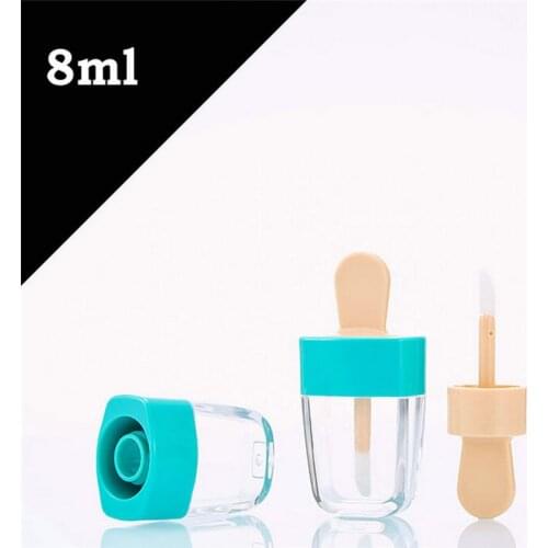 8ML Fashion Lip Gloss Tubes Empty Bottle Ice Cream Lip Glaze Container DIY Empty Tube Shell Lipstick Filling Empty Bottle