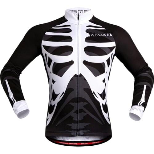 Unisex Quick-drying Sportwear Cycling Jersey Breathable Polyester Cycling Jacket w/ Reflective Strip for Night Riding Safety