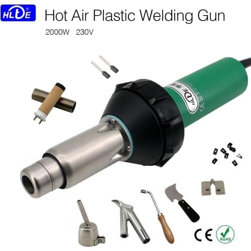HLTE 2000W Hot Air Plastic Welding Gun Heat Gun Kits Welding Nozzle Remove Plastic Floor Tile Bend Pvc Pipe Melt Litter In Pipe