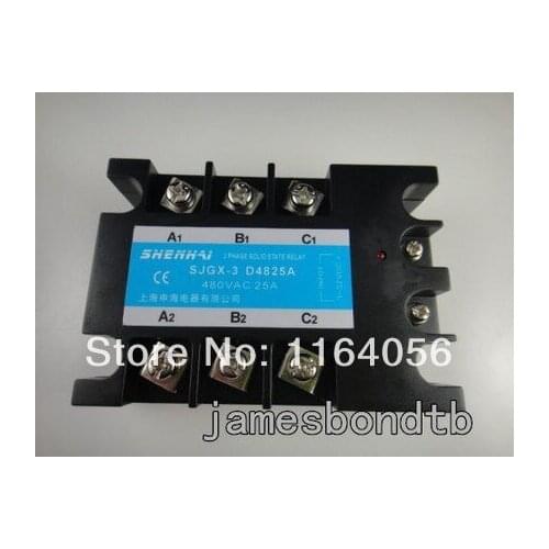 1Pieces SSR-25A 25A 480VAC Three Phase 3 Phase DC AC Solid State Relay Brand New