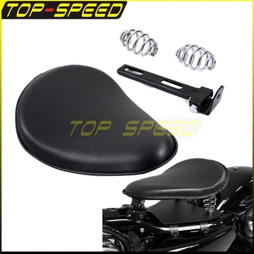 Solo Seat with Baseplate Springs Bracket Sitting Cushion Mounting Motorcycle For Harley Honda Sportster Bobber Chopper