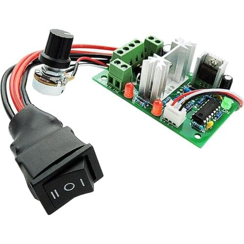 DC6-30V 10A DC Motor Speed Control Reversible PWM Controller 12V 24V 30V 200W Forward Reverse Switch