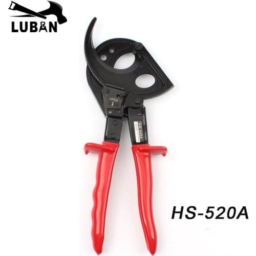 HS-520A 400mm2 Max Ratcheting ratchet cable cutter Germany design Wire Cutter Plier, not for cutting steel wire