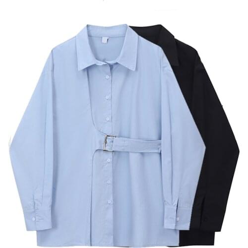 Women Shirts Blusas Patchwork 2020 Autumn Blouse Korean Casual Loose Long Sleeve Streetwear Womens Tops and Blouses Female