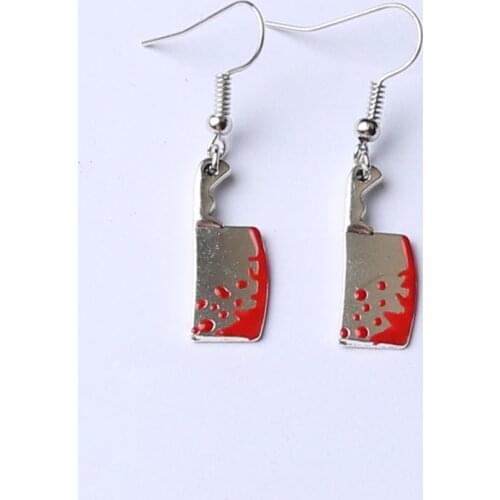 Cleaver Earrings, Knife Earrings,Gothic Jewelry, Grunge Earrings, Horror Jewelry, Horror