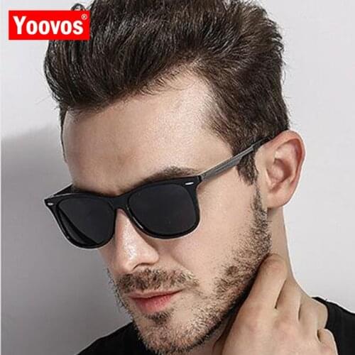 Yoovos Summer Polarized Square Sunglasses Men Vintage Driving Sun Glasses UV400 High Quality Brand Retro Lunette De Soleil Homme