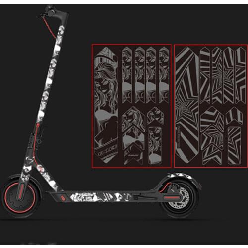 Electric Scooter Reflective Sticker Waterproof Luminous Sticker for Xiaomi MijiaM365 Folding Scooter Night Riding Safety Warning