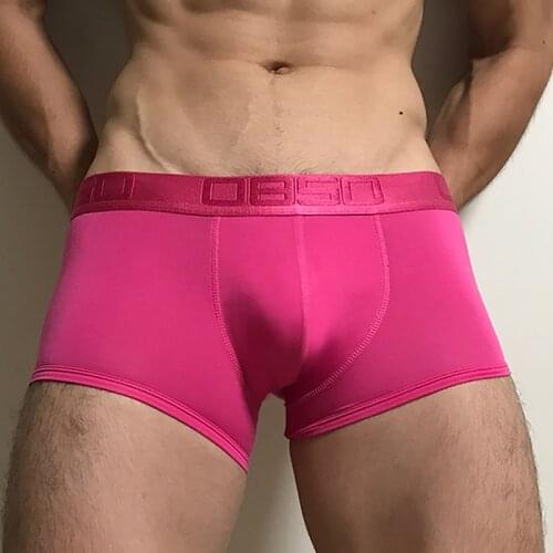 Fashion Sexy Men Underwear Boxer High Quality Men Boxer Shorts Underpants Solid Male Panties Cuecas Tanga U Convex Pouch